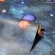 preview thumbnail 5 of 3, Solar Navy Multi Vinyl Wallpaper - 20.8 in. W x 33ft L - Double Roll