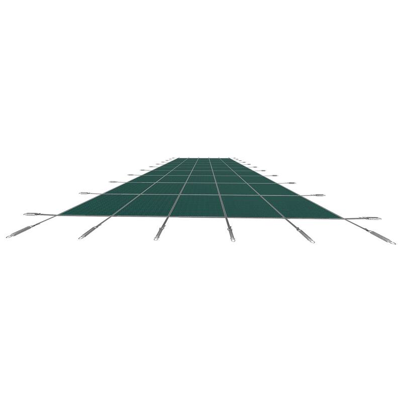Rectangular Inground Pool Cover Mesh Winter Safety Cover Green