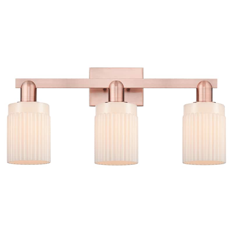 Innovations Lighting Endless Possibilities Arcadia - Hadley - 3 Light 24" Bath Vanity Light - Champagne Bronze/Matte White