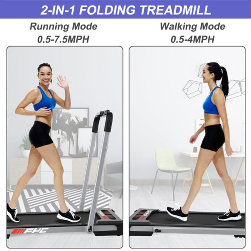2.5 HP Folding Electric Treadmill With Remote Control&LED Display