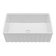 preview thumbnail 17 of 18, Karran 30" Single Bowl Workstation Fireclay Kitchen Sink with Reversible Fluted Apron Front