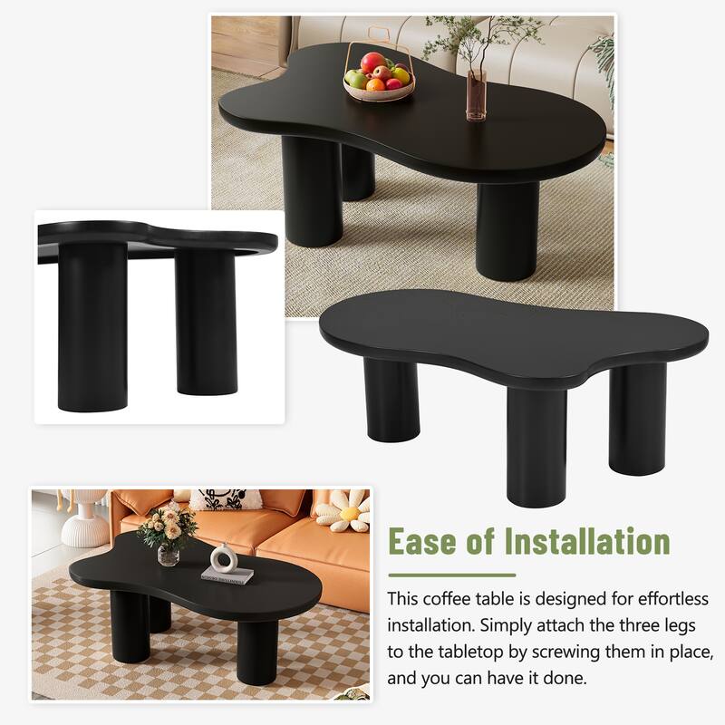 Cloud Coffee Table with 3 Sturdy Leg