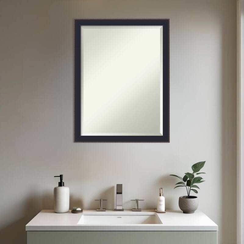 Havana Black Bronze Beveled Framed Bathroom Vanity Wall Mirror - Havana Black Bronze