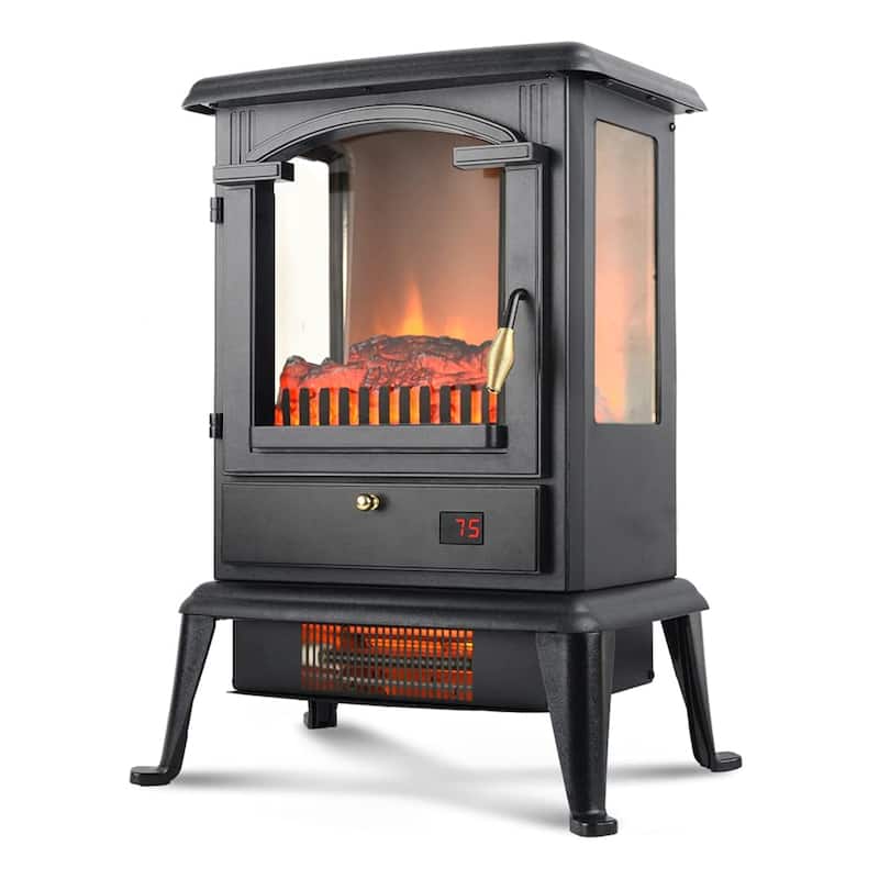 VOLTORB Freestanding Portable Electric Fireplace Heater Stove w/Remote Control - 14.33