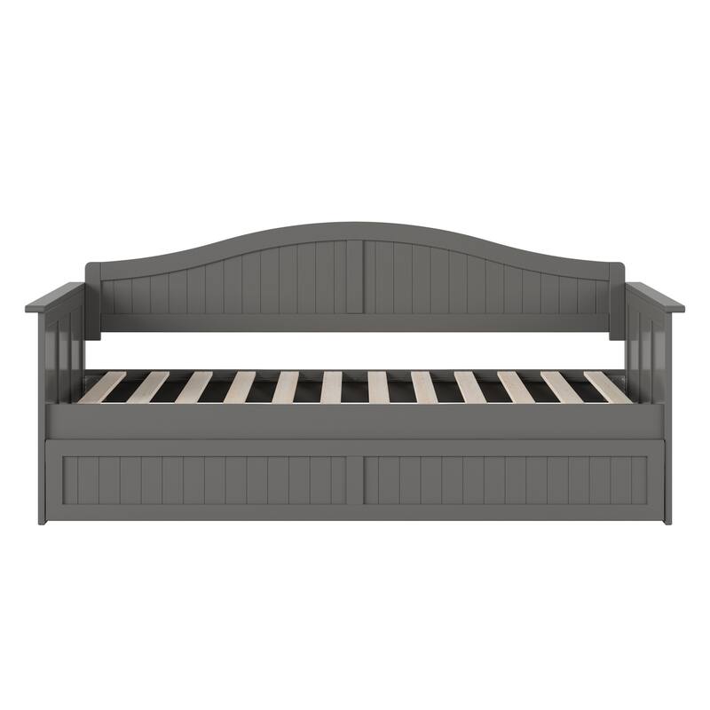 Twin Daybed with Trundle - Grey Wood Daybed