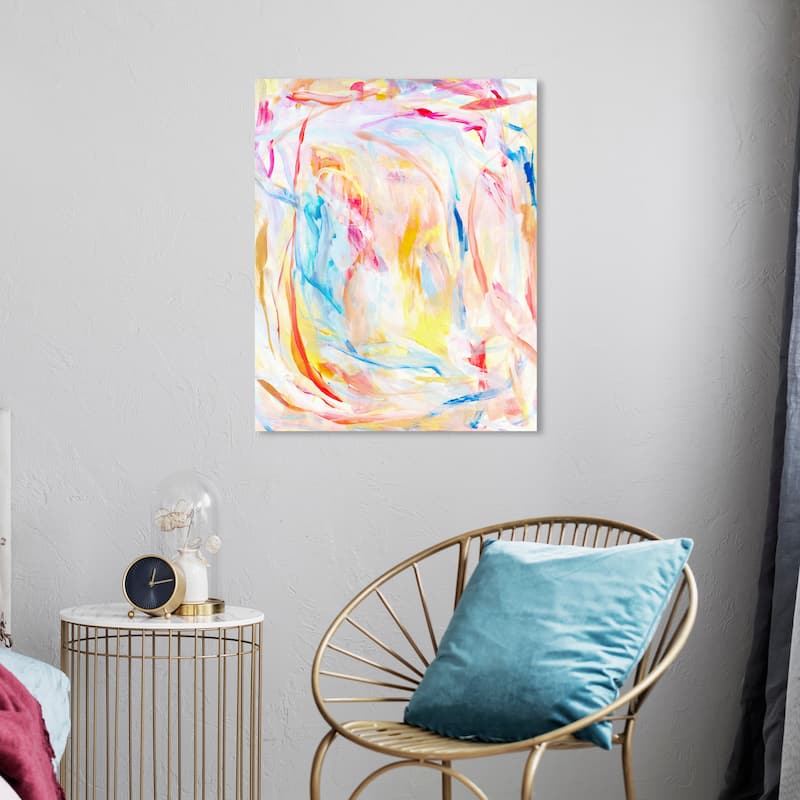 Wynwood Studio Canvas Abstract Garden of Hope II Yellow and Modern & Contemporary Wall Art Canvas Print - 24 x 20