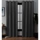 preview thumbnail 61 of 68, ATI Home Academy Total Blackout Grommet Top Curtain Panel Pair 52x84 - Charcoal