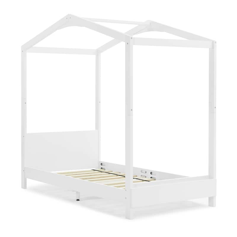 Delta Children Poppy House Twin Bed - White