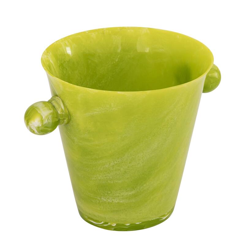 Green Resin Ice Bucket w/Handles