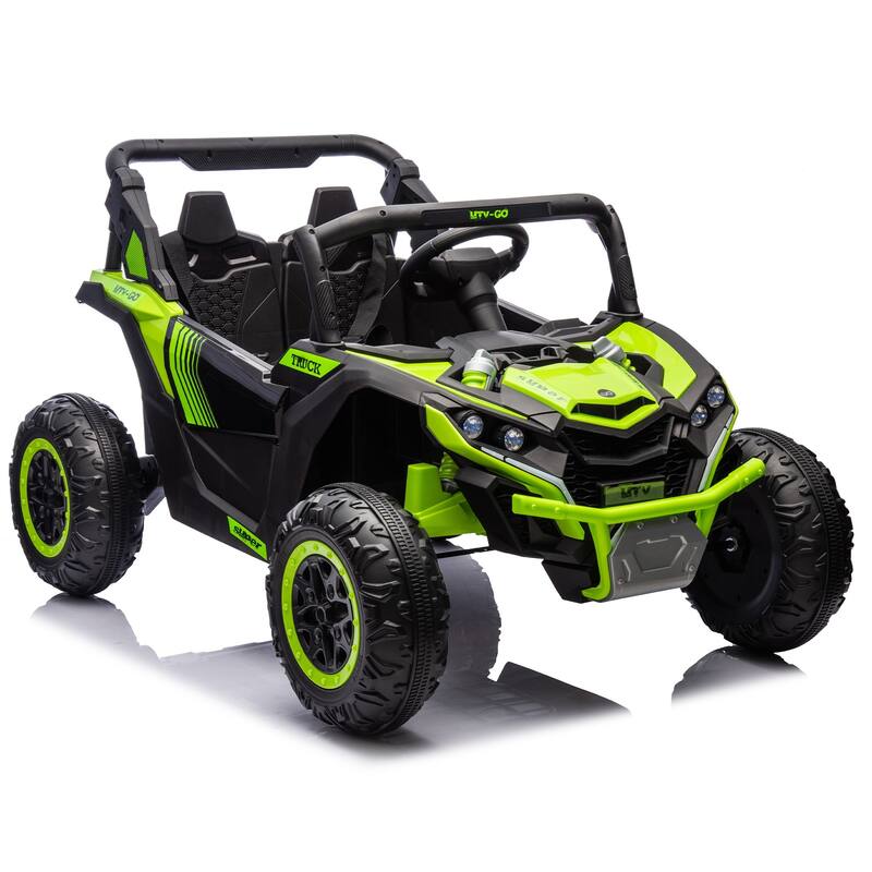 24V Two-Seater Kids Ride On UTV W/Parents Remote Control - Green