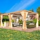 preview thumbnail 39 of 188, EROMMY Outdoor Louvered Pergola Gazebo with Adjustable Aluminum Rainproof Roof