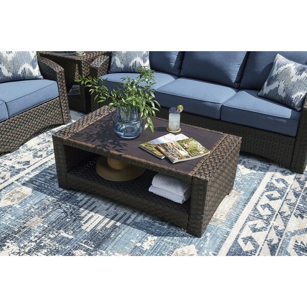 Tahoe Outdoor Patio Powder-Coated Aluminum Coffee Table - On Sale - Bed ...