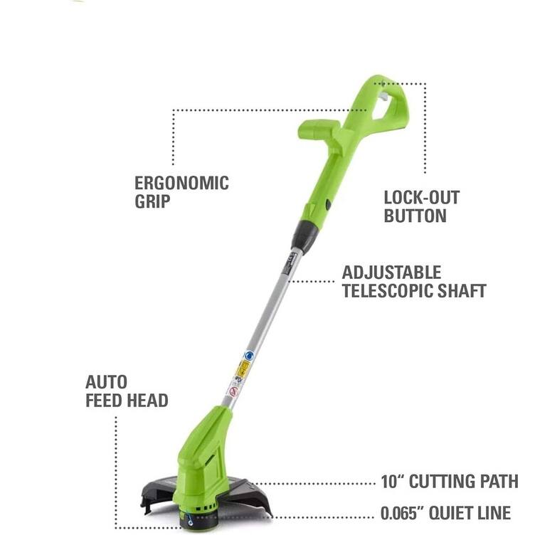 10-Inch 24V Cordless String Trimmer, 2.0 AH Battery Included ST24B211