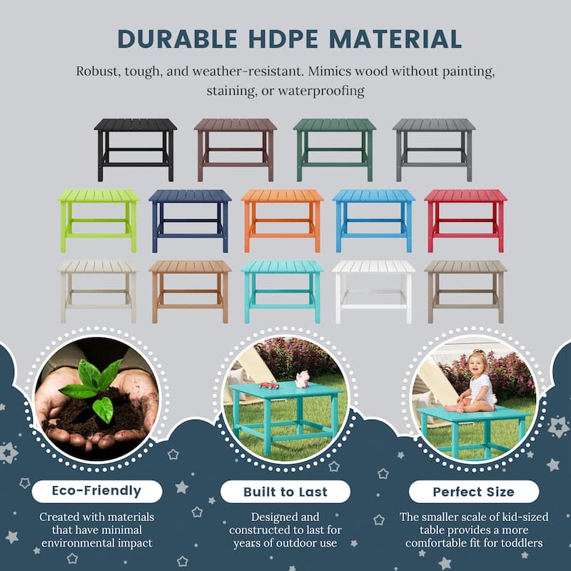 Laguna Kids Adirondack 5-Piece Square Table Dining Set