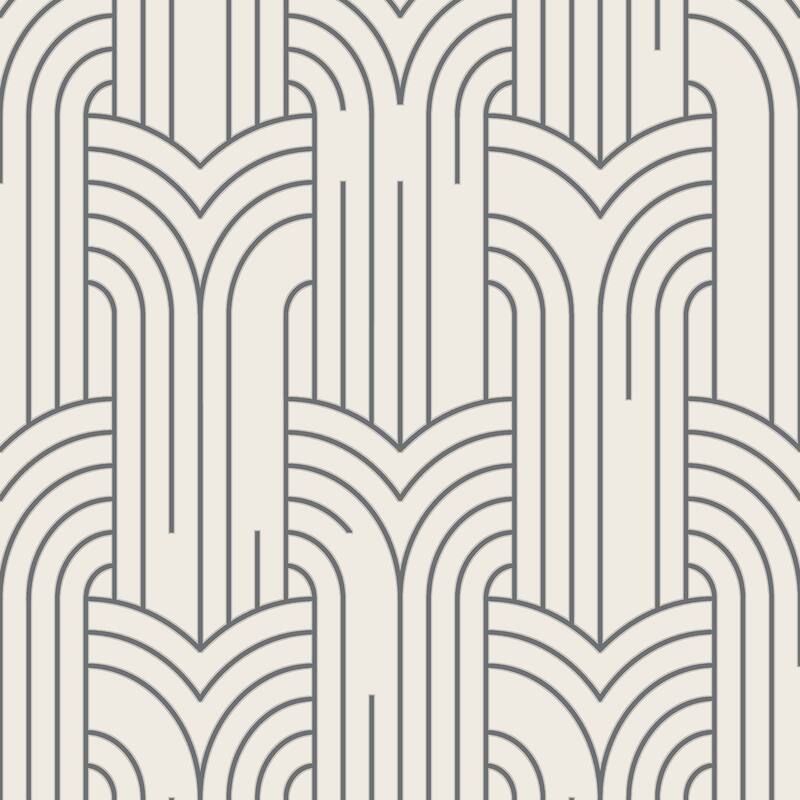 Veer Decor Arch Deco Wallpaper - Silver