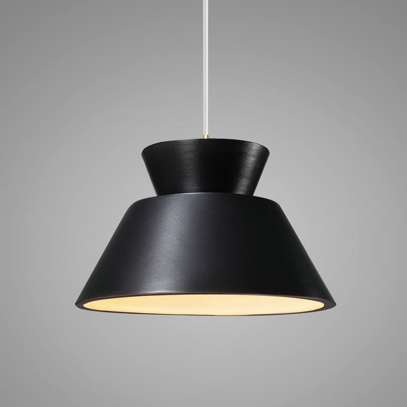 Carson Carrington Sallerup Trapezoid Antique Brass Pendant - Antique Brass, Carbon Matte Black, White