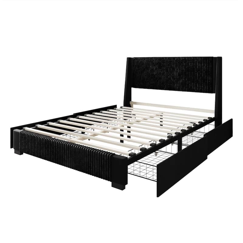 CraftPorch Corduroy Luxurious Bed