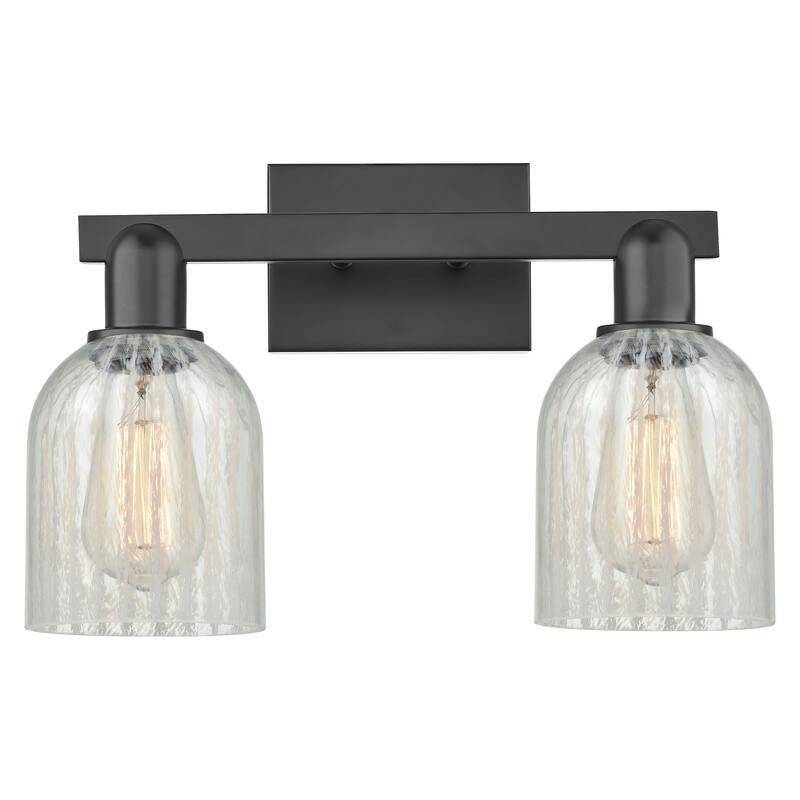 Innovations Lighting Endless Possibilities Arcadia - Caledonia - 2 Light 16" Bath Vanity Light - Mouchette/Matte Black