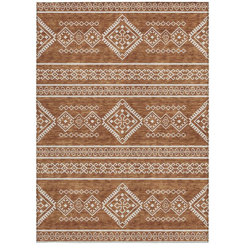 HomeRoots Southwestern Transitional Rectangle Outdoor Rug