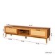 preview thumbnail 2 of 5, TV Stands for 80 Inch TV Rattan TV Stand with Storage