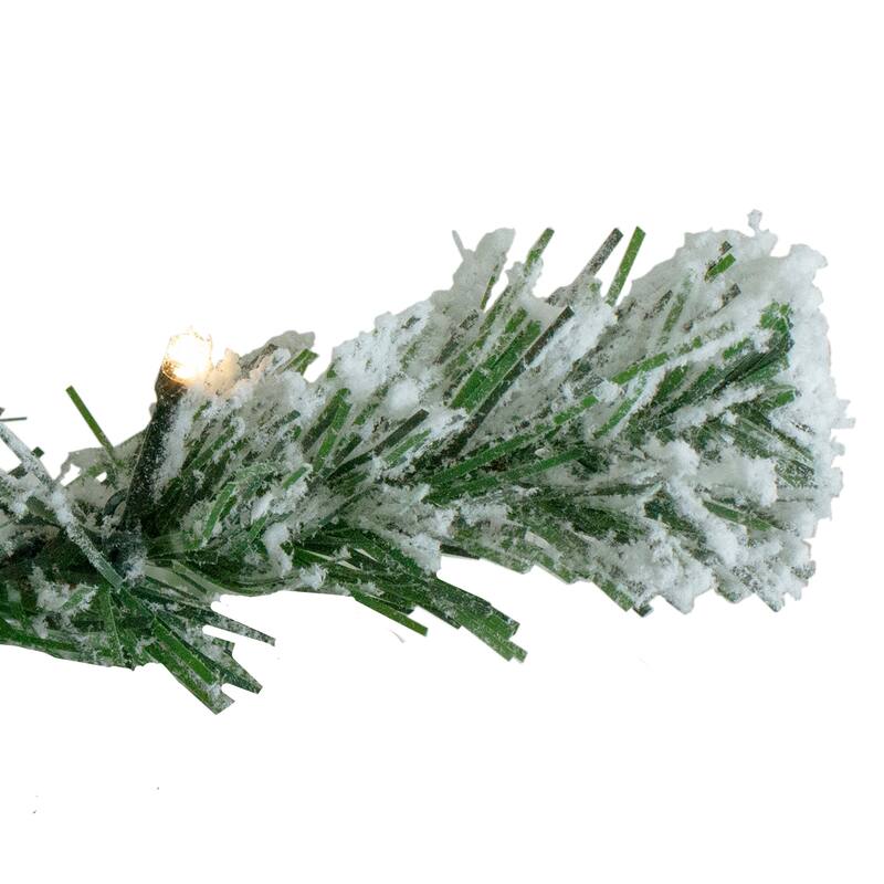 6.5' Full Flocked Somerset Spruce Artificial Tree Clear Lights - 6.5 Foot