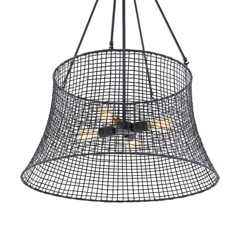 Savoy House 7-6192-4 Longleaf 4 Light 28" Wide Drum Outdoor Chandelier