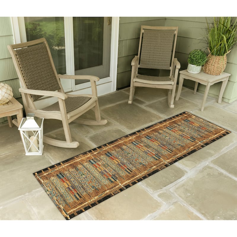 Liora Manne Marina Tribal Stripe Indoor/Outdoor Rug