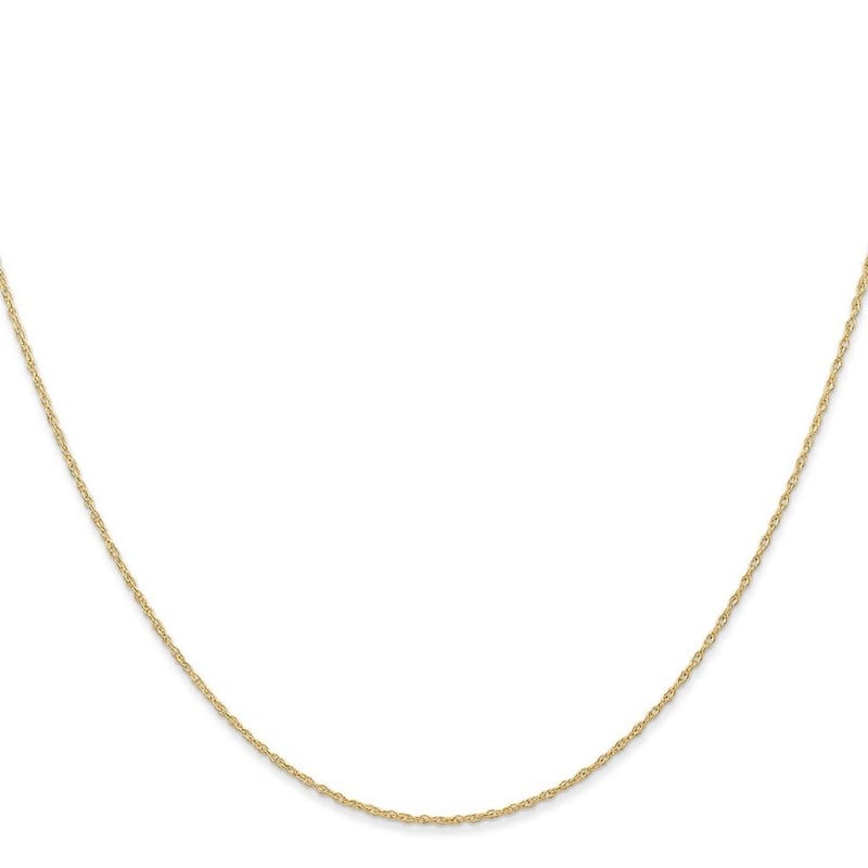 Curata 14k Yellow Gold Solid 0.6mm Carded Cable Rope Chain Necklace Options: 16 18 20 24
