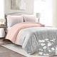 preview thumbnail 1 of 18, Lush Decor Glitter Ombre Metallic Print Comforter Set BLUSH/GRAY - Full - Queen