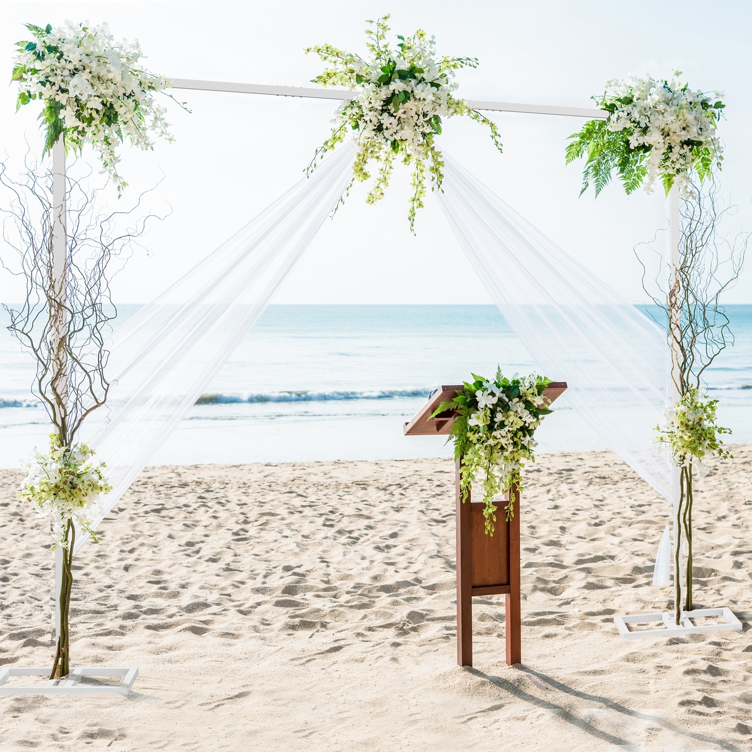 20x10Ft Long Square Metal Wedding Backdrop Frame Stand Adjustable