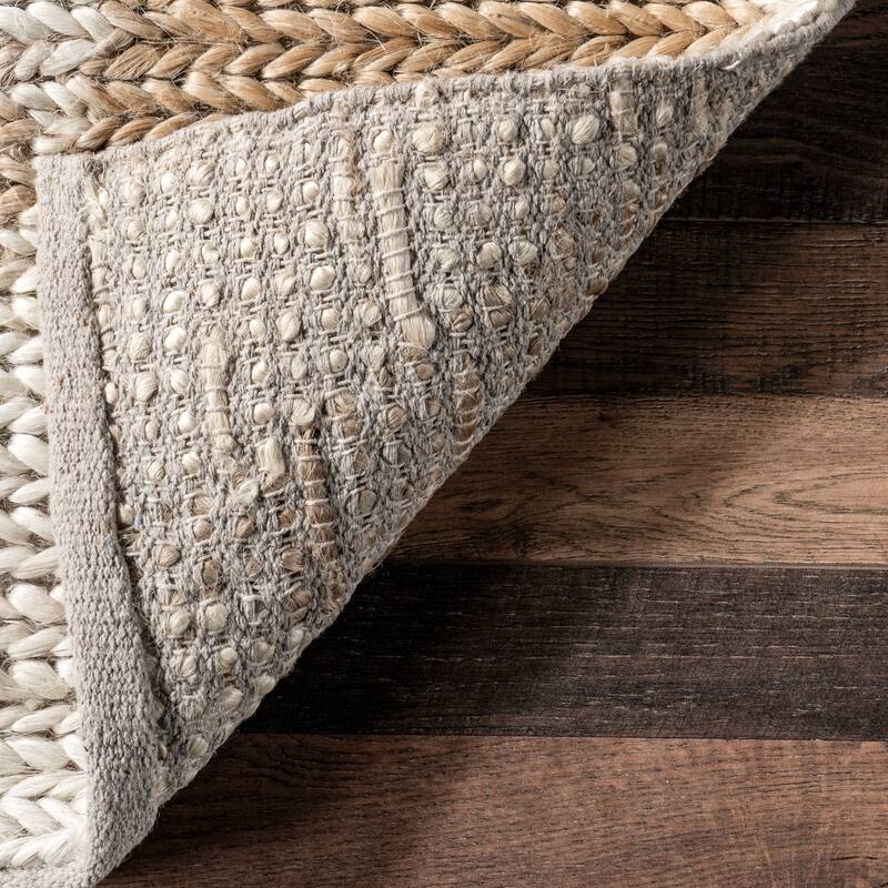 Nuloom Chaya Diamond Striped Jute Blend Area Rug