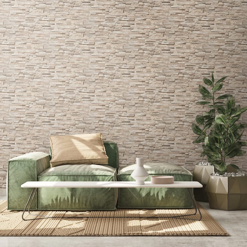 Galerie Wallcoverings Bricks and More Collection Granite Stone Effect Matte Finish Vinyl on Non-woven Wallpaper Roll