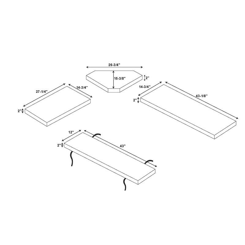 Linon Cupcini Brown Microfiber Cushions for Dining Nook