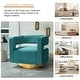 preview thumbnail 15 of 114, HULALA HOME Carisa Modern Upholstered Swivel Open-Back Barrel Chair with Golden Base
