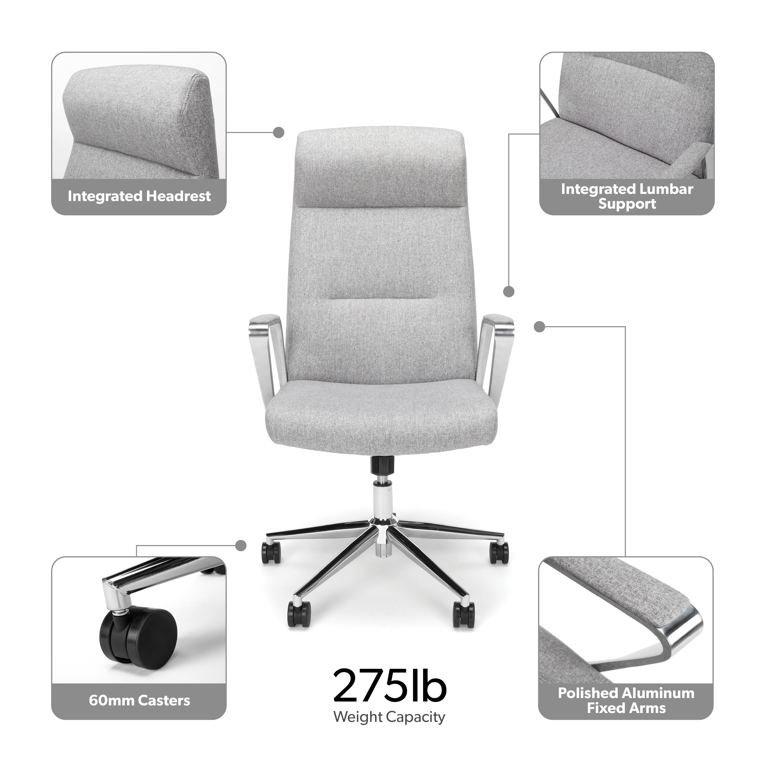 HON Basyx Commercial-Grade Merger Premium Executive Chair (BSX130)