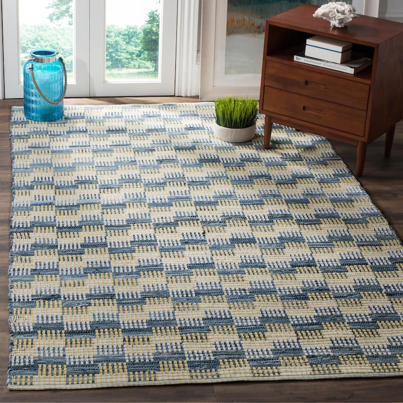 SAFAVIEH, Handmade Flatweave Montauk Eleanora Casual Cotton Rug