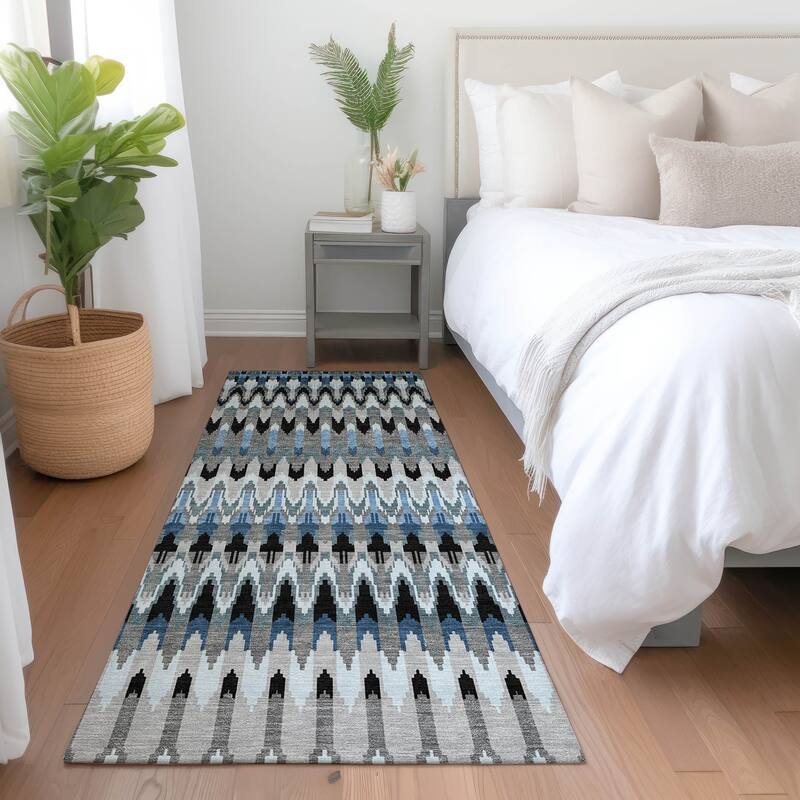 Machine Washable Indoor/ Outdoor Chantille Moroccan Rug
