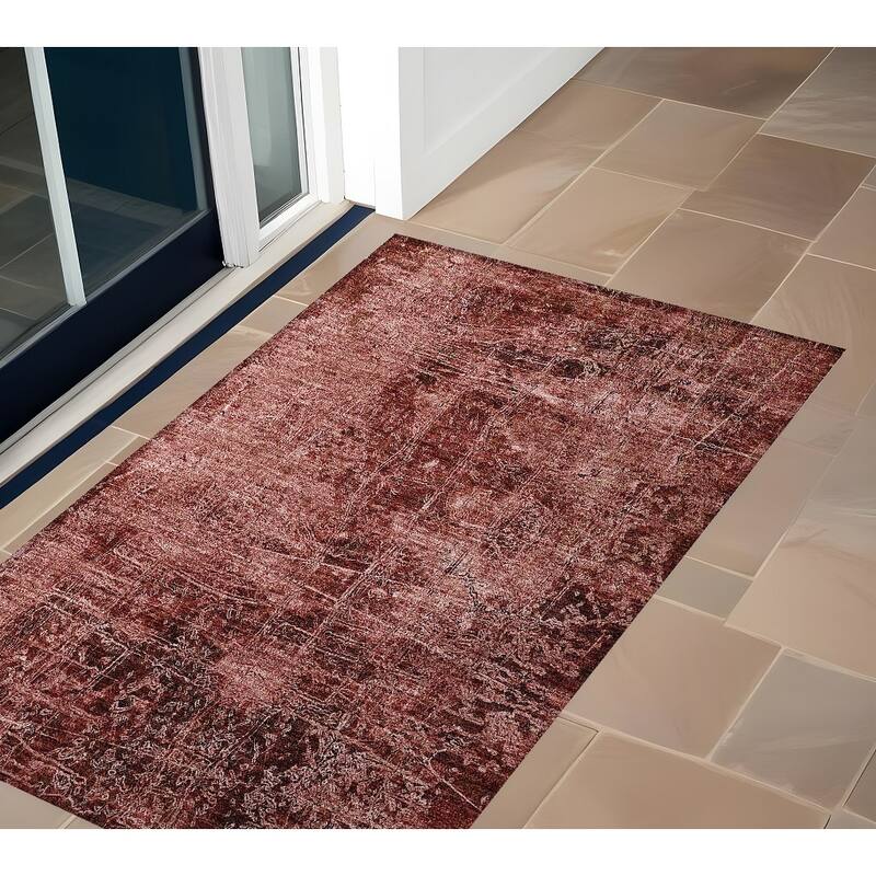 Rari Contemporary Abstract Weather Resistant Versatile Elegance Outdoor Rug - 3' x 5' - Purple