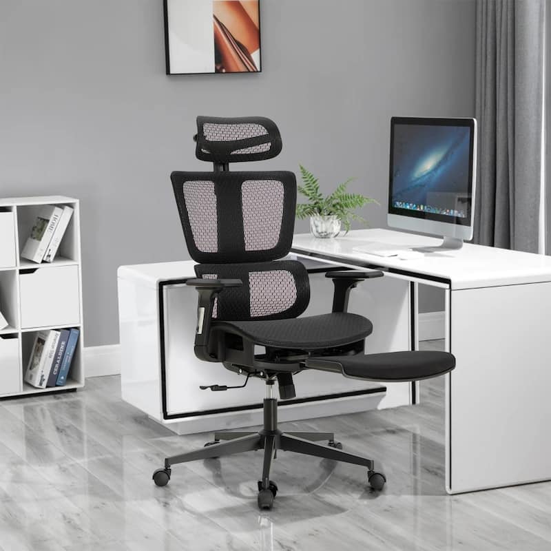 Ergonomic 3D Mesh Office Desk Chair High Back, 360° Swivel Rocking Executive Computer Chair