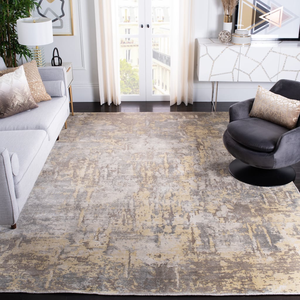 SAFAVIEH Handmade Mirage Erasma Modern Abstract Viscose Rug