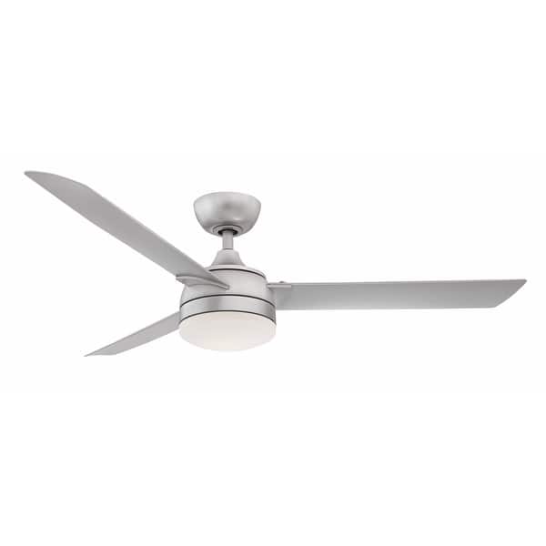 slide 2 of 7, Fanimation Xeno Wet 56 inch Indoor/Outdoor Ceiling Fan with LED Light Kit and Remote - Silver