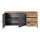 preview thumbnail 3 of 7, Somette Trellis Natural & Gunmetal Two Door Three Drawer Credenza