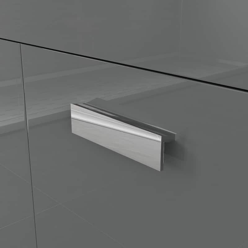 Eviva Lugano 42"W Gray Modern Bath Vanity with WH Acrylic Top - 42"