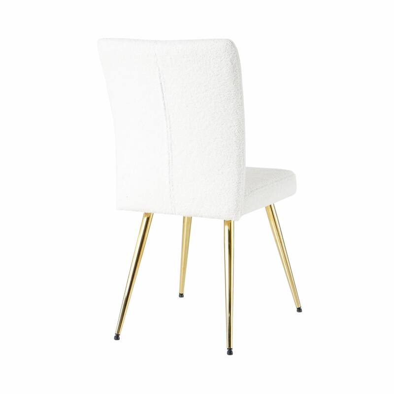 Modern White Teddy Wool Dining Chairs-Set of 4