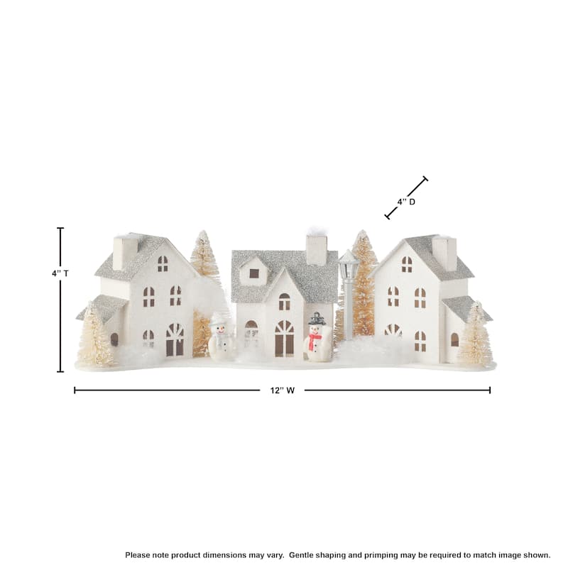 12" Cardboard Xmas In The Village