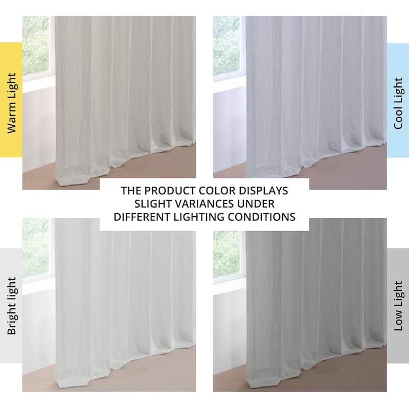 Exclusive Fabrics Serinity Cotton Rod Pocket Sheer Curtains For Bedroom & Living Room Curtains Pair (2 Panels)