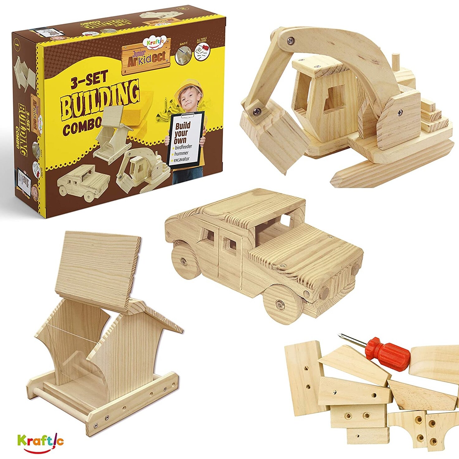 wood model kits for kids