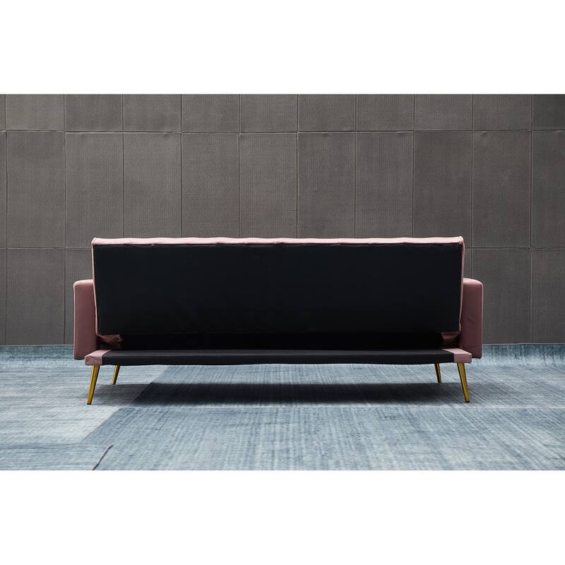 75'' Wide Tufted Velvet Convertible Sleeper sofa