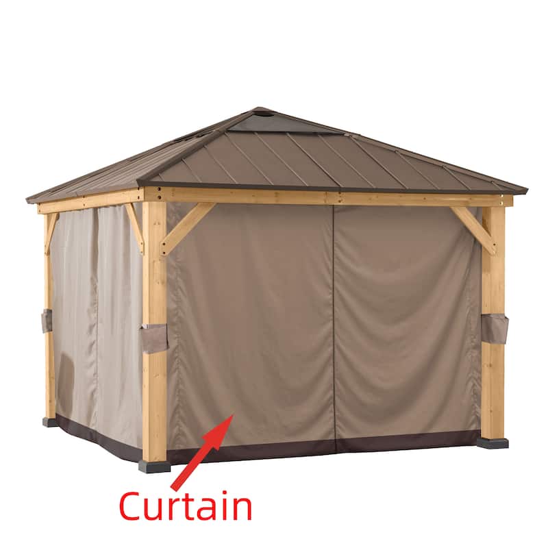 Sunjoy Universal Curtains for 9 ft. × 9 ft. WoodFramed Gazebos On Sale Bed Bath & Beyond