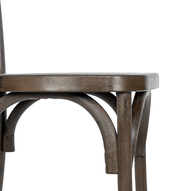 Indoor/Outdoor Commercial Grade Wood Look Resin Thonet Style Chair - 16.5"W x 19.25"D x 36"H